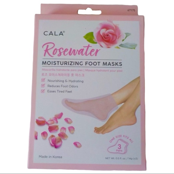 Cala Moisturizing foot masks Rosewater3 pair comes in package new in box. - Picture 2 of 4